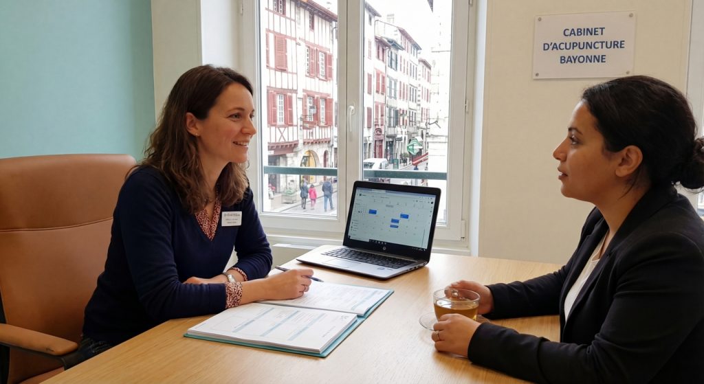 Consultation personnalisée en médecine chinoise pour traiter les règles abondantes dans un cabinet d'acupuncture à Bayonne, Pays Basque 
